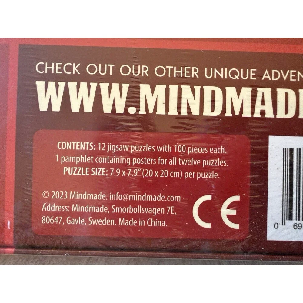 Mindmade Puzzle Advent Calendar 12x100pc Christmas Art Jigsaw Set‎ New